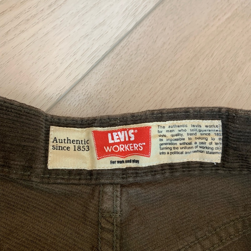 Vintage Levi's W511 Workers Pants Mens 34x34 Brown Corduroy Straight Leg Y2K - Picture 4 of 6